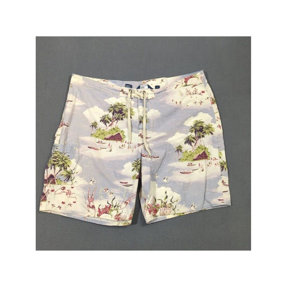 Polo Ralph Lauren Board Shorts Men's 36 Multicolor Island Spear Fishing Preppy